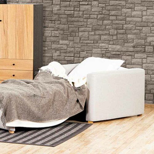 Rooster bäddfåtölj utbäddad