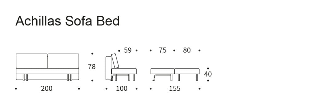 Achillas bäddsoffa sofa bed innovation living