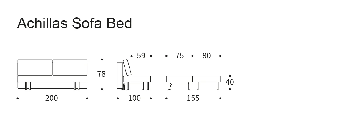 Achillas bäddsoffa sofa bed innovation living