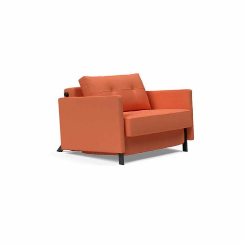 Orange bäddfåtölj