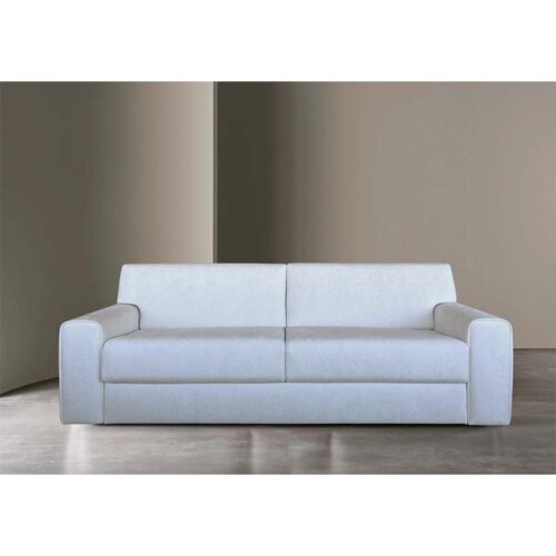 Luxury bäddsoffa från hovden i vitt tyg.