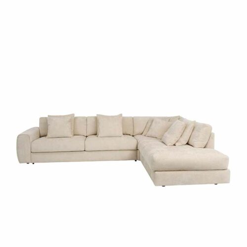 Sweet bäddsoffa med öppet avslut.