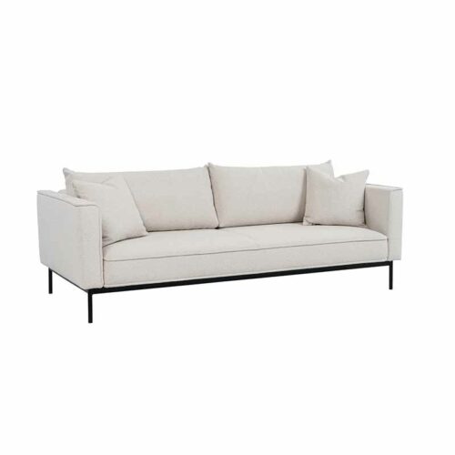 Ruby bäddsoffa i vitt tyg.