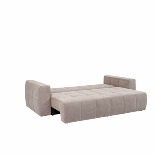 Dreamy med armstöd i utbäddat läge. Bäddsoffa från Hovden.