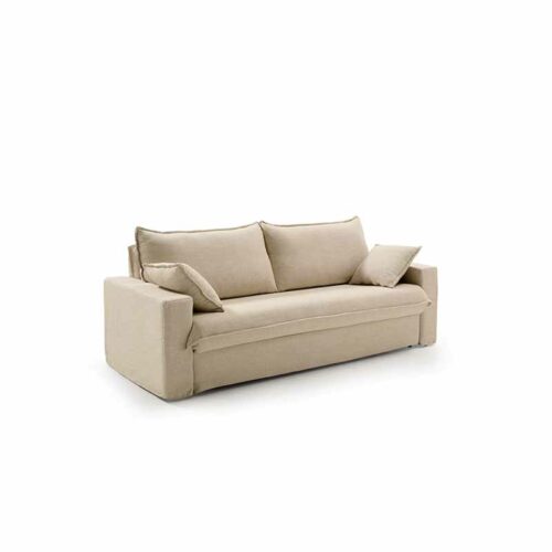 Nature 18 wide bäddsoffa i lino tyg.