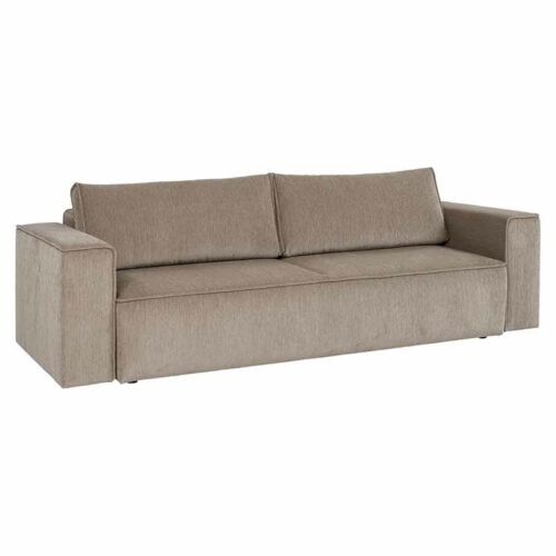 Velora bäddsoffa i beige tyg.
